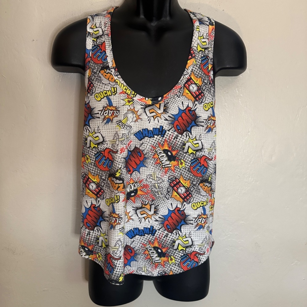 Addicted Tank Top Small Gently worn Cotton blend no fabric tag 18" armpits - Picture 3 of 6